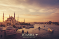 Istanbul panorama al tramonto