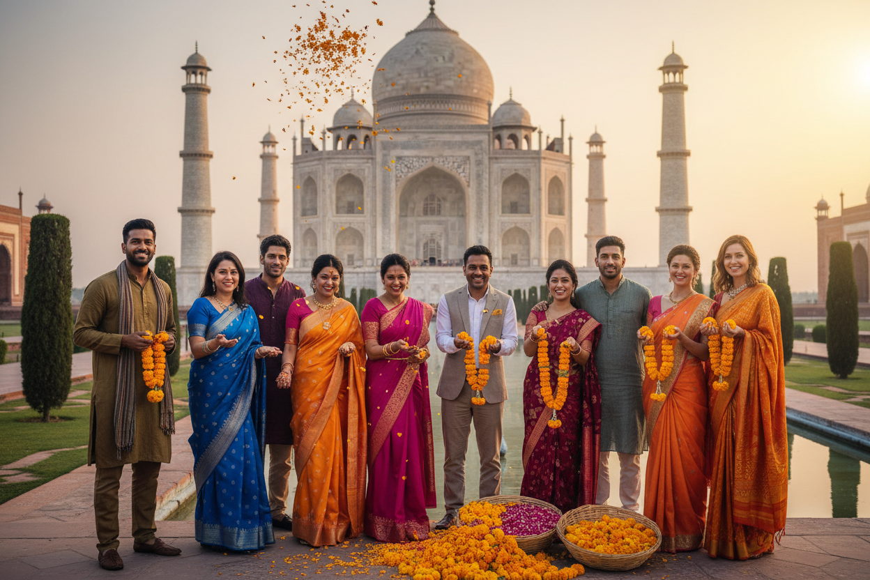 Viaggio di gruppo in India - Taj Mahal al tramonto