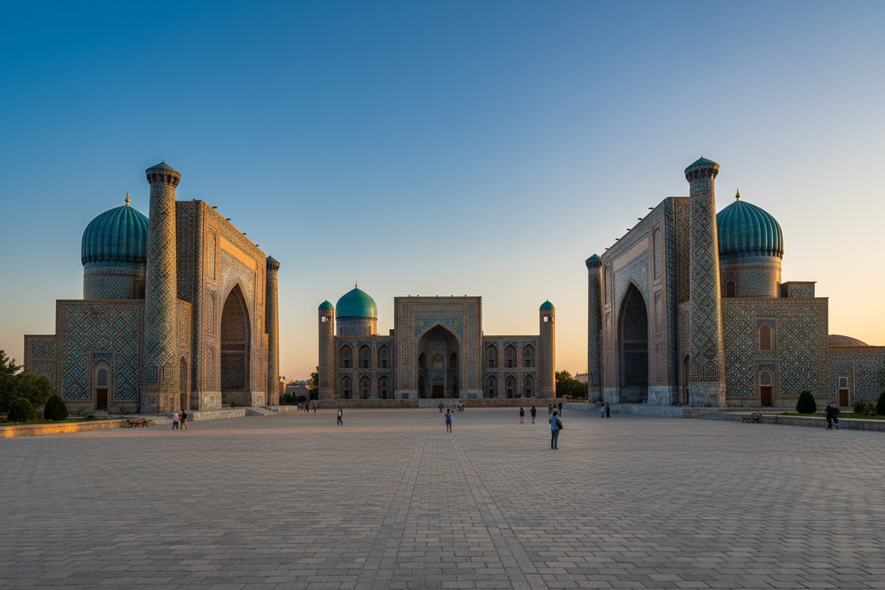 Uzbekistan - Piazza Registan Samarcanda